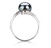Chantel Black 9-10mm AA Quality Freshwater 925 Sterling Silver Pearl Ring