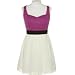 RAMPAGE Color Block Vintage Inspired Dress W Full Skirt