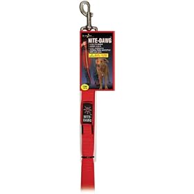 LED Lighted Nylon Safety Dog Leash by Nite Ize - Red by 