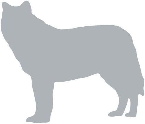 Animal Silhouette Wolf Style - Grey Wall Decal Vinyl Sticker Decals