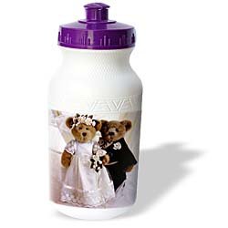 Wedding - Bride and Groom Bears - Water Bottles