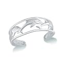 Dolphin Toe Ring - 14K White Gold