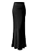 MsBasic Women's Modal Solid Flared Super Soft Fold Over Maxi Skirt