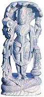 Lord Vishnu Hindu Religious Sculpture Stone Carving 2.5 x 1.75 x 5.25 inches