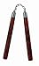 Sporting Goods : Nunchaku 12" Natural Carved Dragon
