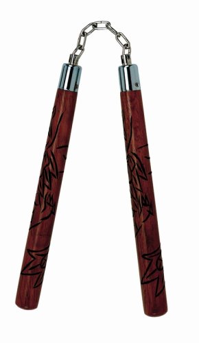 Childrens Toyshop  Sporting Goods : Valor Nunchaku 12" Natural Carved Dragon