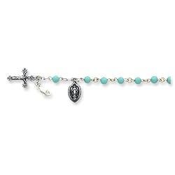 Sterling Silver / Turquoise Rosary Bracelet
