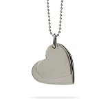 Engravable Secret Message Hearts Engravable Stainless Steel Pendant. Engrave it at EvesAddiction!