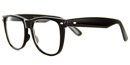 Old Schools Fashion Retro Wayfarer Glasses with RX-Able Frames - 51mm x 18mm x 130mm