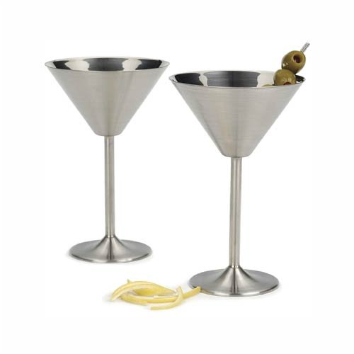 Endurance Martini Glasses Set of 2 Stainless Steel by RSVP
