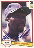 Mookie Wilson, New York Mets, 1982 Donruss Autographed Card