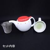 【簡単レシピ付き】すりおろし機能付　ジンジャーティーポット（サークルドット）　赤 林檎と蜂蜜