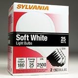 Sylvania Lighting 25W/SW/2PK Soft White Bulb 25w(pack of 12)