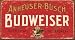 Budweiser Weathered Tin Bar Sign