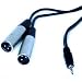 HOSA STEREO 3.5mm (M) - TWO XLR(M), 3m (9.9 ft.)