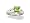 14K White Gold Genuine Square Peridot and Diamond Engagement Ring - Size 4