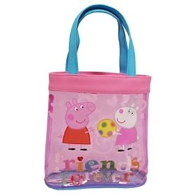 Peppa Pig Friends Forever Tote Bag,two Handles, Peppa And Rebecca Picture, Pink