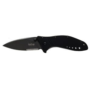 Kershaw Cyclone Serrated Black Blade Knife