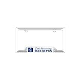 Duke Blue Devils White Plastic License Plate Frame