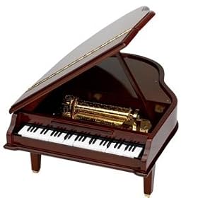 Wooden Table Top Grand Piano Concerto Music Box