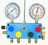 4 Way Refrigerant Gauge Set - R12 Glycerine Gauges