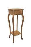Wood Plant Stand with Oak Finish