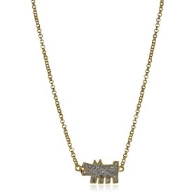 nOir Keith Haring Dog Necklace