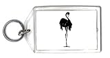 Keychain with silhouette, crane, bird