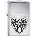 Zippo High Polish Chrome, Moth Tattoo Emblem Lighter / ZI20872