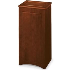 Single Wastebin hamper 32h Dark Oak by Home Decorators Collection