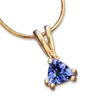 14K .40 CT Trillion Cut Tanzanite Pendant