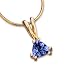 14K .40 CT Trillion Cut Tanzanite Pendant