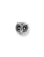 Owl Head Charm in Silver for 3mm Charm Bracelets