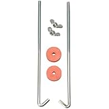 Road Power 966-8 J Hook Battery Hold down bolts, 2-Pack, Chrome, 8-Inch