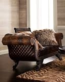 Old Hickory Tannery Shaggy Leather Settee