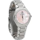 Callaway Ladies Round Pink Dial Watch With Swarovski Crystals