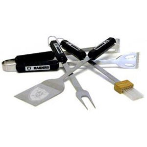 NFL Oakland Raiders 4-Piece Barbecue Set