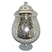 MERCURY ROUND APOTHECARY JAR - MERCURY GLASS ROUND APOTHECARY JAR