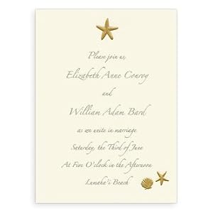 Beach Wedding Invitation Golden Shore (50 Pack)