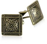 Bronze Victorian Square Cufflinks With Presentation Box