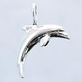 Sterling Silver Dolphin Charm or Pendant, #11441