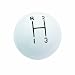 Mr. Gasket 9617 White 3/8-16 UNC Classic 3 Speed Round Ball Shift Knob