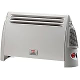 Omas PC2T 2kw 'Pocket' black convector heater with turbo fan