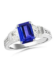 Emerald Cut Tanzanite Diamond Ring (The Palisades Ring)