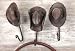 Set of 3 Cowboy Hat Hooks western wall decor for coat, towel, jacket, purse, leash