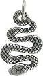 Double Sided Detailed Snake Pendant in Sterling Silver, #7611