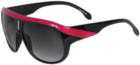 Futuristic Pink Border Oversized Shield Sunglasses By Vermillion