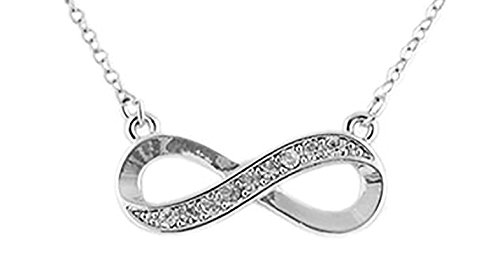 Infinity Pendant with an 18 Inch Link Necklace - Goldtone or Silvertone Available
