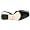 daniblack Women's Anna Peep Toe Flat,Black,8.5 M