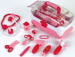 Childrens Toyshop  Toys : Theo Klein Toy Barbie doctor case, big, transparent